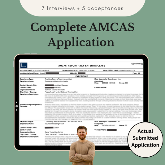 My Complete AMCAS Application